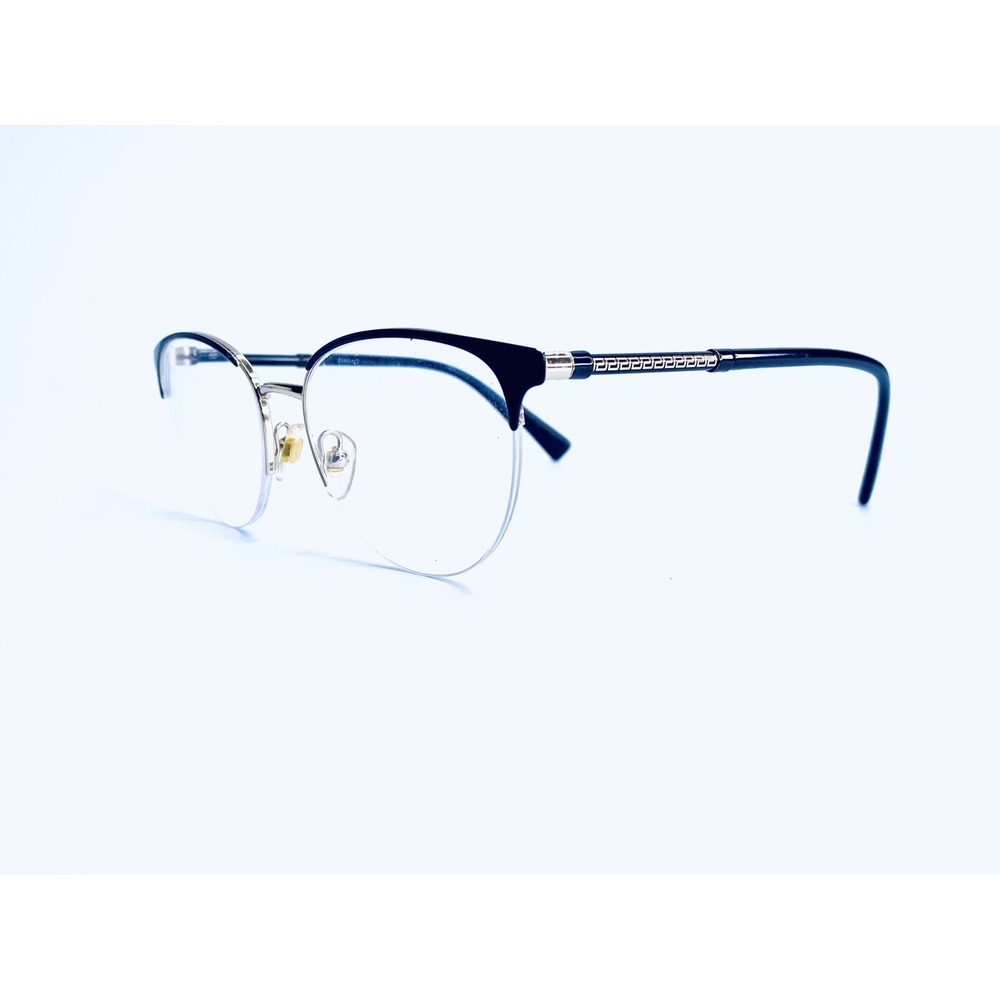 Versace Gold & Black Cat Eye Half Rim Glasses Italy MOD 1247 1252 52 17 140 - Picture 2 of 9